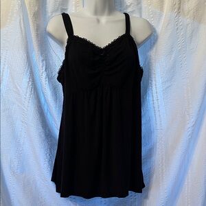 Soma Black sleep top shelf bra adjustable straps size XL